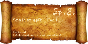 Szalisznyó Emil névjegykártya